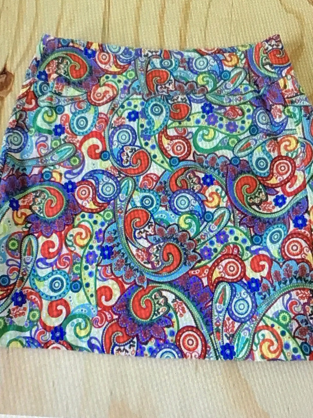 Women's Multicolor Paisley Mini Skirt